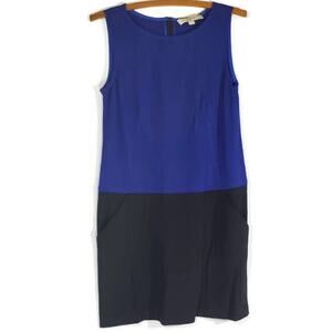 Ann Taylor LOFT | Blue and Black Shift Dress | Size 4
